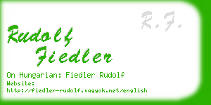 rudolf fiedler business card